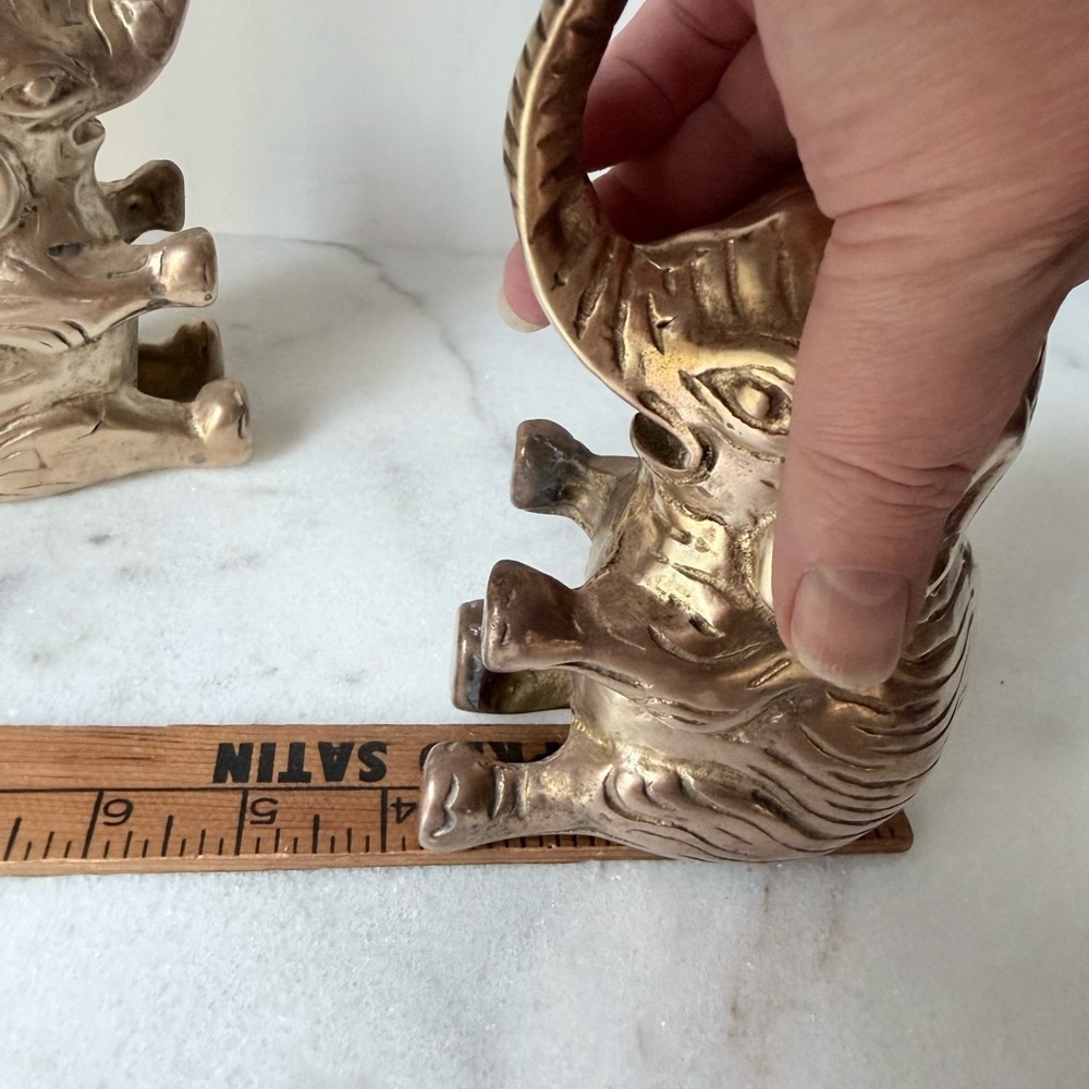 Gold Elephant Bookends brass - Picture 9 of 10